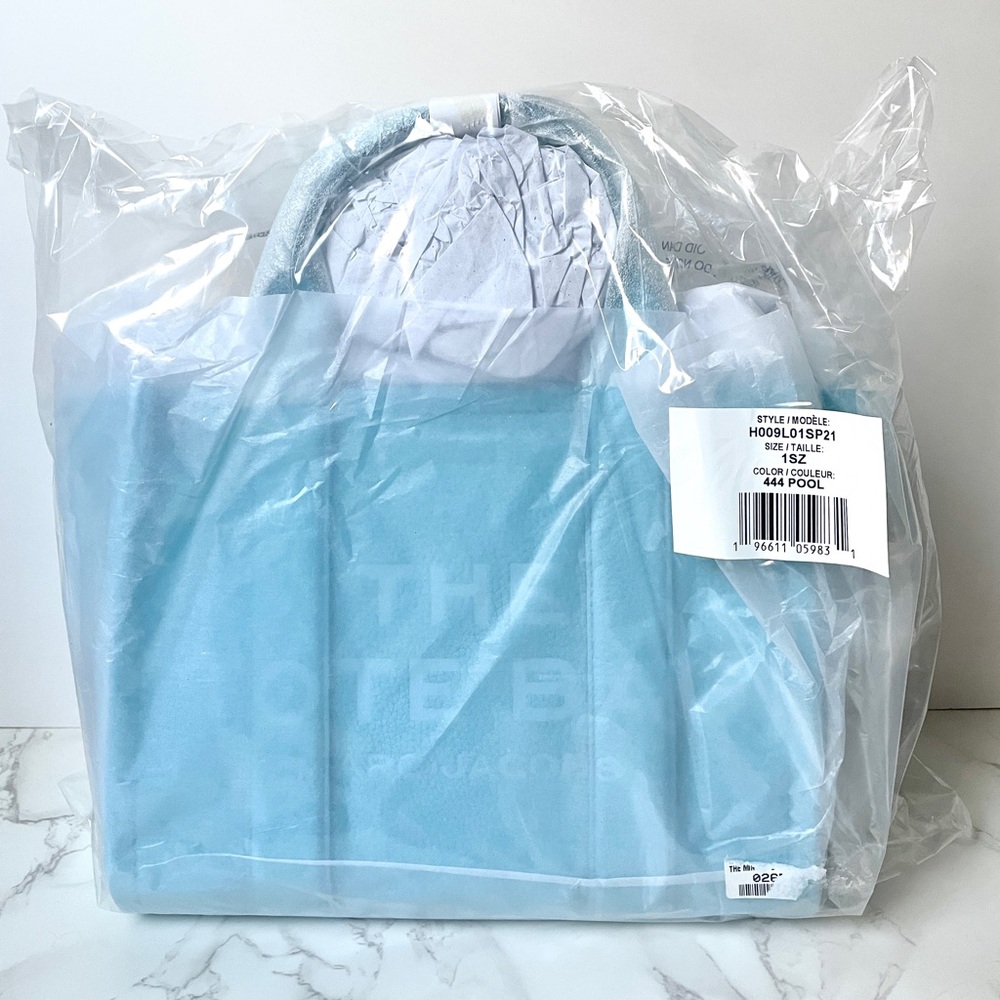 ❌SOLD❌ New Marc Jacobs Small Tote Bag Leather Pool Blue - Picture 12 of 12